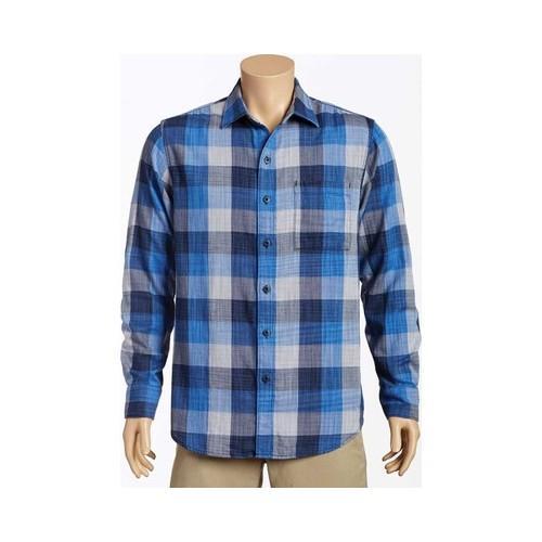 Men's Tommy Bahama Dual Lux Plaid Long Sleeve Shirt Bering Blue