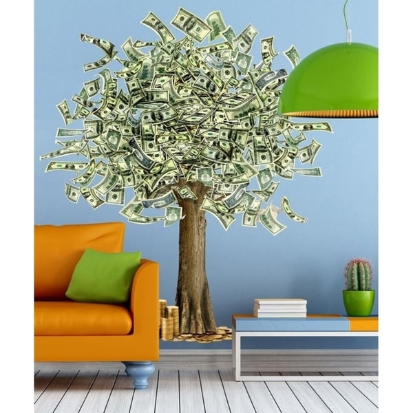 Dollar Tree Money Bucks Full Color Wall Decal Sticker K914 FRST Size
