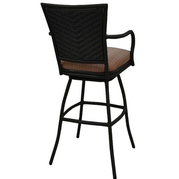 Shop Patio Outdoor Extra Tall Spectator Bar Stool 35 Erin Terracotta Black Overstock 21010419