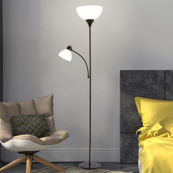 Shop Torchiere Floor Lamp Reading Light Wh Free Shipping