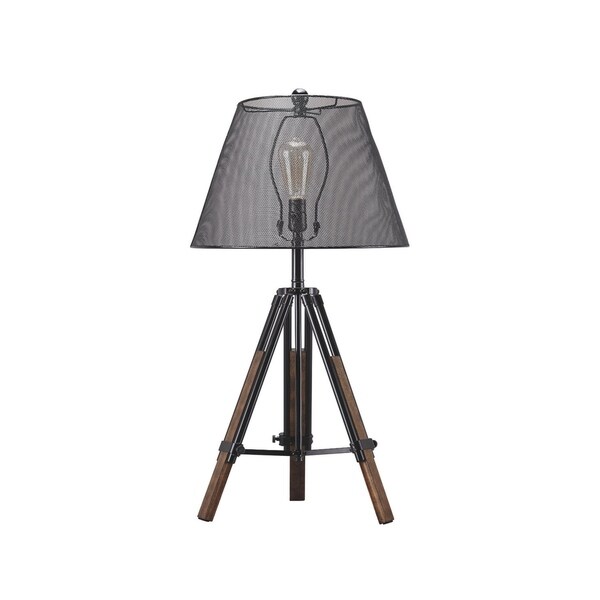 Shop Leolyn Black 37 Inch Table Lamp with Wire Mesh Shade ...