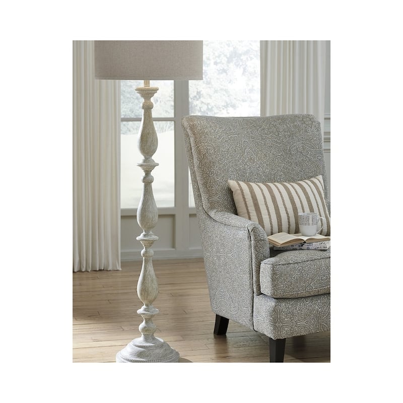Bernadate Whitewash 62 Inch Floor Lamp
