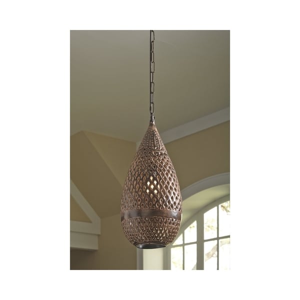 Jonelle Antique Brown 10 Inch Wide Pendant Light