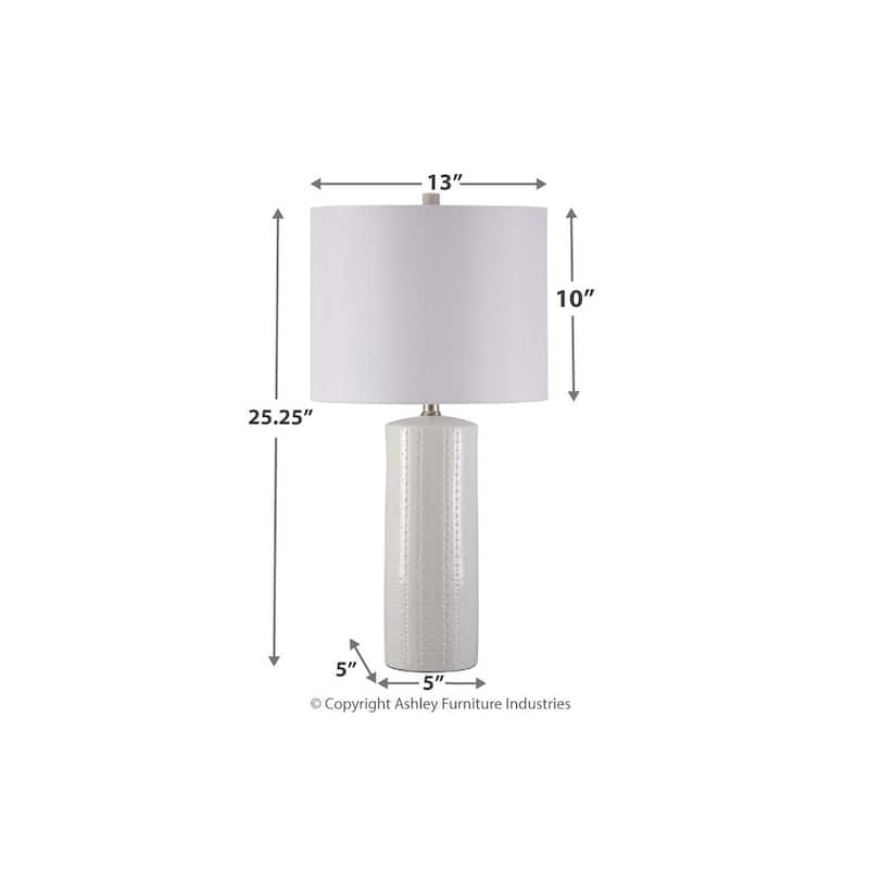 Steuben White 25 Inch Table Lamps - Set of 2