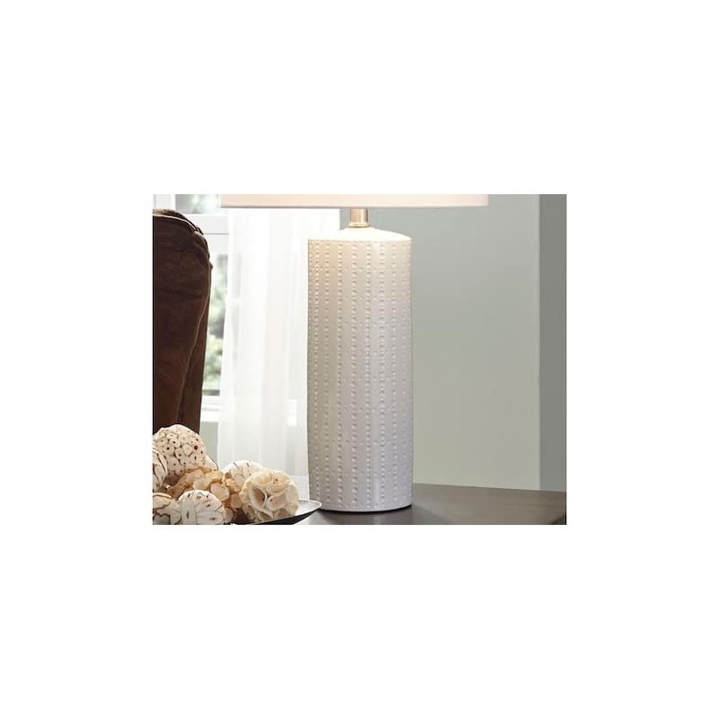 Steuben White 25 Inch Table Lamps - Set of 2