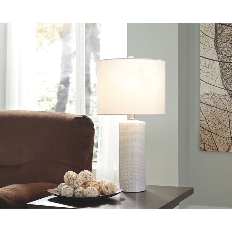 Steuben White 25 Inch Table Lamps - Set of 2