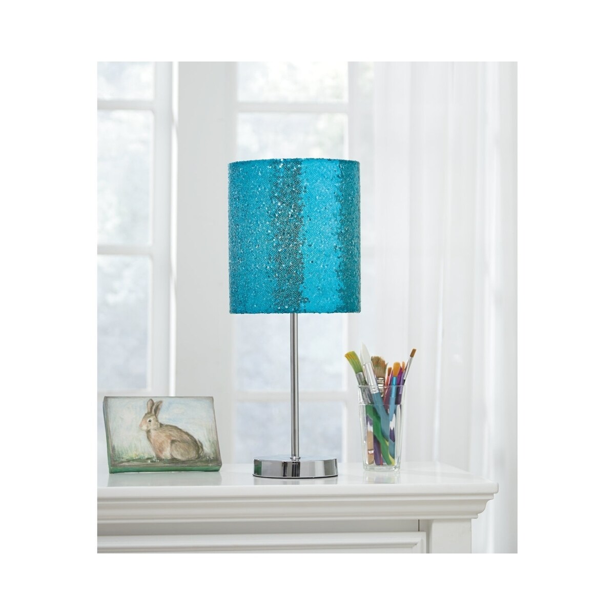 teal lamp shade for table lamp