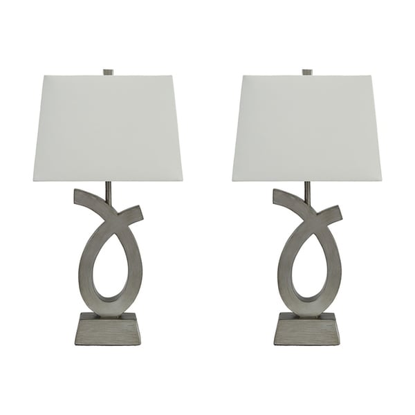 silver grey table lamps