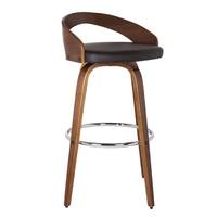 Carson Carrington Skara Walnut Upholstered Wood Barstool -Size 26-inch high (As Is Item)