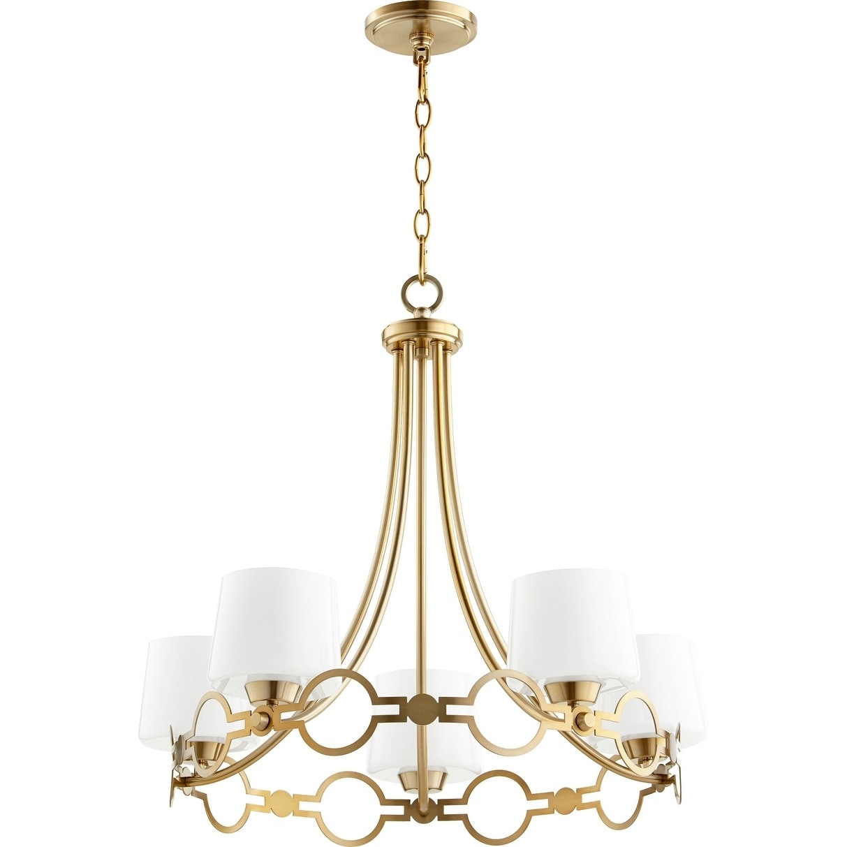 Durand Aged Brass 5-light Chandelier - Chandeliers For Bedrooms by Overstock.com