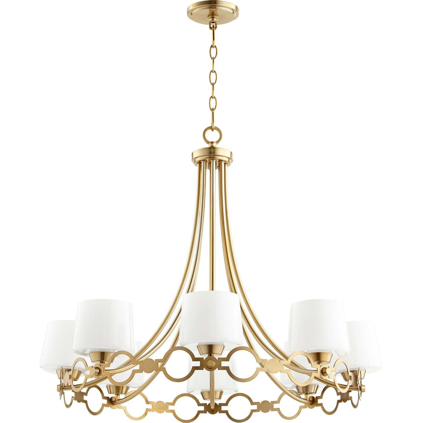 Durand Aged Brass 8-light Chandelier - Chandeliers For Bedrooms by Overstock.com