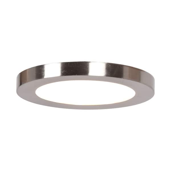 Access Lighting Disc 1light Brushed Steel Small Round LED Flush Mount