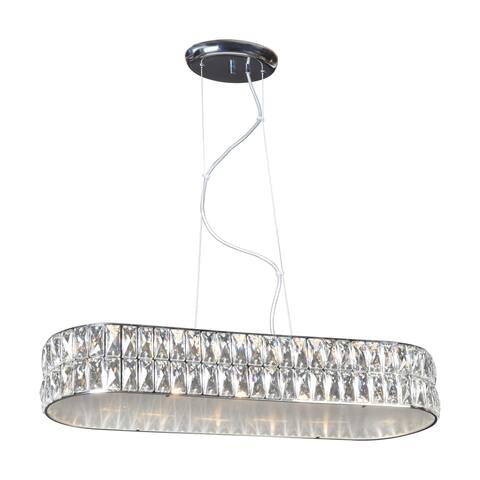 Access Lighting Magari 1-light Chrome LED Small Oblong Crystal Pendant