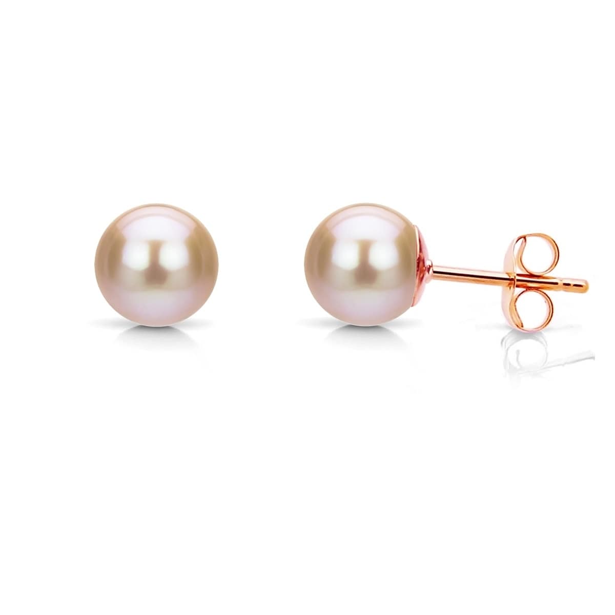 Davonna 14k Gold 4 5mm Pink Round Freshwater Pearl Stud Earrings Davonna 14k Gold 4 5mm Pink Round Freshwater Pearl Stud Earrings