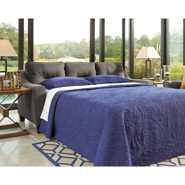 Shop Benchcraft by Ashley Forsan Nuvella Grey Fabric Queen 