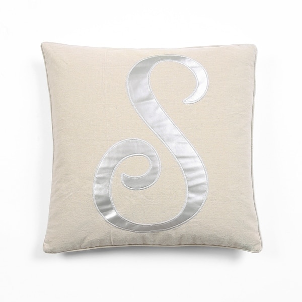 Lush Decor Amanda Monogram Decorative Throw Pillow 20 Lush Decor Amanda Monogram Decorative Throw Pillow 20