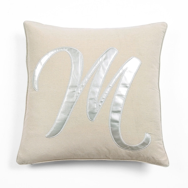 Lush Decor Amanda Monogram Decorative Throw Pillow 20 Lush Decor Amanda Monogram Decorative Throw Pillow 20