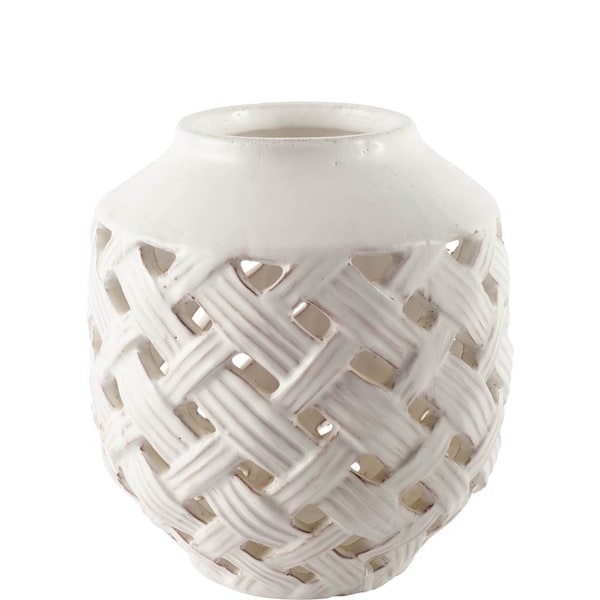 Mercana Forillon I (Short) White Ceramic Vase