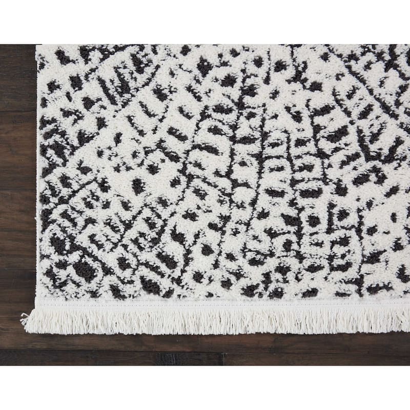 Nourison Kamala Moroccan Spiral Fringe Area Rug