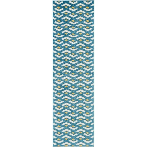 Nourison Dws03 Harper Area Rug - 2'2" x 7'6" Runner - Blue - Runner/Rectangle
