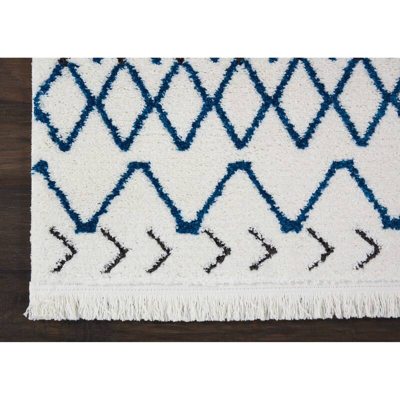 Nourison Kamala Moroccan Geometric Fringe Area Rug