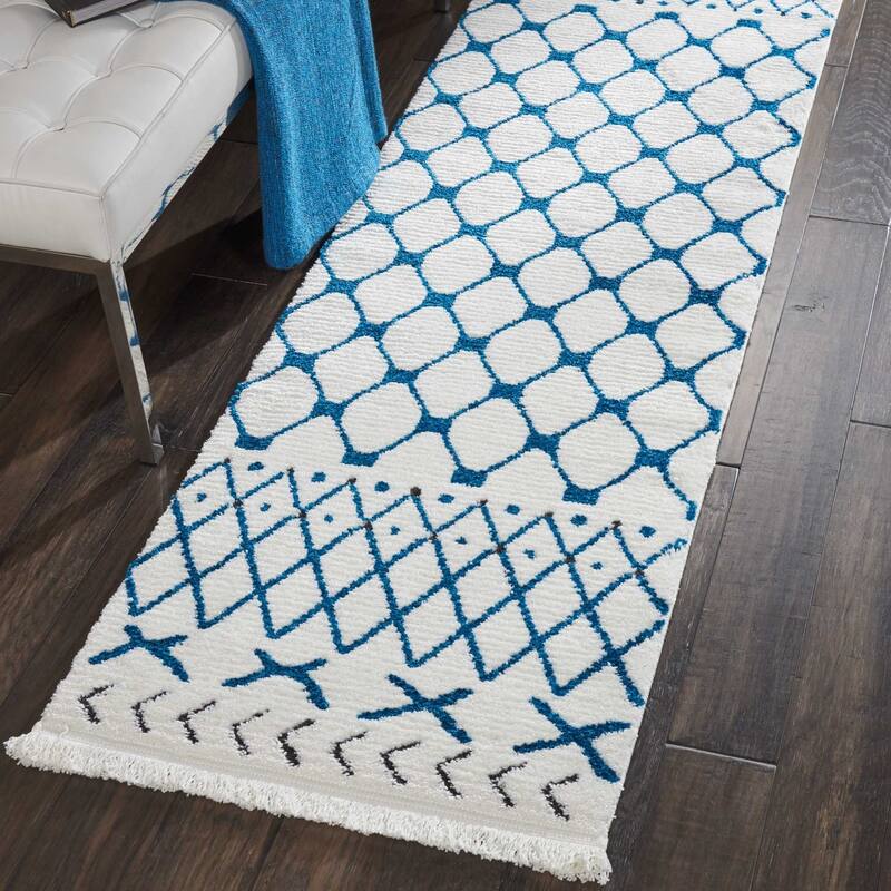 Nourison Kamala Moroccan Geometric Fringe Area Rug
