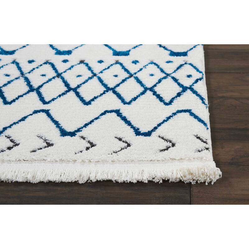 Nourison Kamala Moroccan Geometric Fringe Area Rug