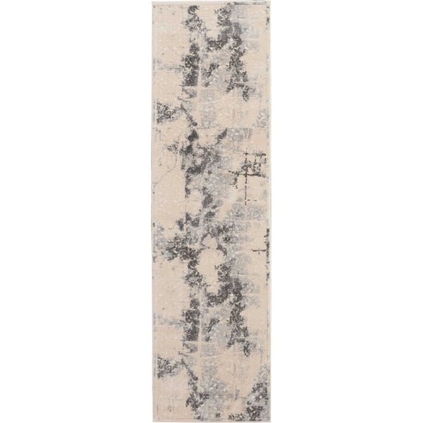 Heritage Abstract Modern Beige Grey Area Rug