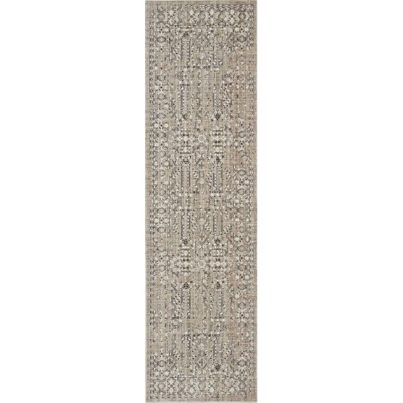 Silver Screen Distressed Floral Area Rug
