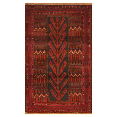 Handmade One-of-a-Kind Balouchi Wool Rug (Afghanistan) - 2'10 x 4'7