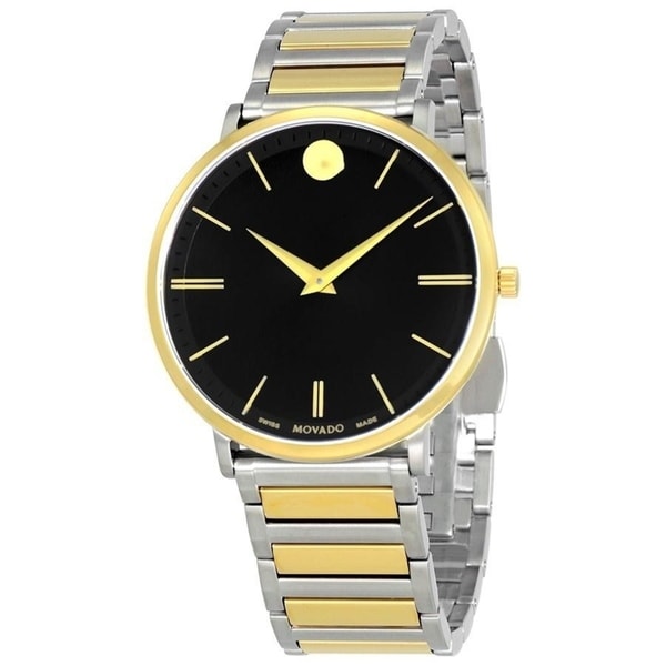 Shop Movado Men's 0607169 'Ultra Slim' Two-Tone Stainless Steel Watch