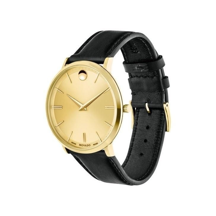 Shop Movado Ultra Slim Leather Mens Watch 0607156 Free Shipping