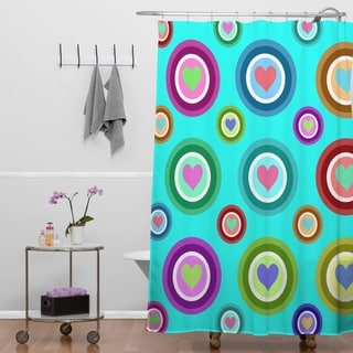 Lisa Argyropoulos Love Love Love Aquamint Shower Curtain