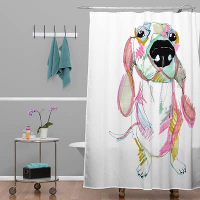 Deny Designs Casey Rogers Sausage Dog Shower Curtain