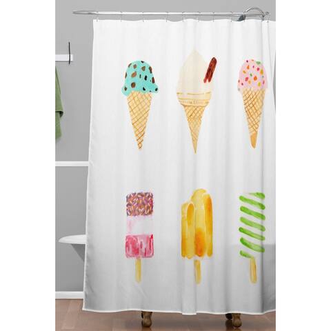 Laura Redburn Ice Cream Selection Shower Curtain