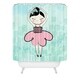 preview thumbnail 2 of 1, Dash and Ash Ballerina Heart Shower Curtain
