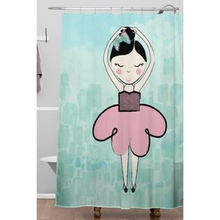 Dash and Ash Ballerina Heart Shower Curtain