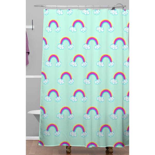 Shop Lisa Argyropoulos Rainbows Mint Shower Curtain On Sale