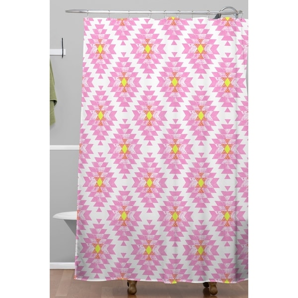 Dash and Ash Chelsea and Coral Shower Curtain