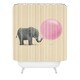 preview thumbnail 2 of 1, Terry Fan Jumbo Bubble Gum Shower Curtain