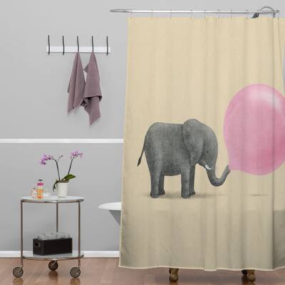 Terry Fan Jumbo Bubble Gum Shower Curtain