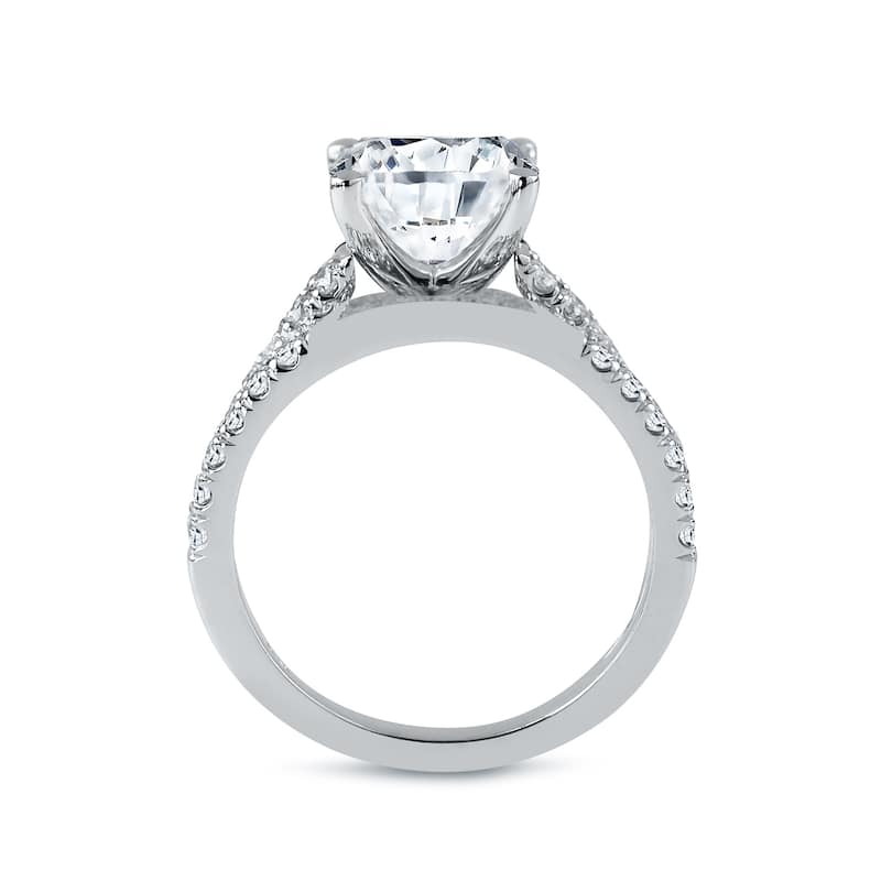 Auriya 14k Gold 2 1/3ct TDW Certified Round Split Shank Diamond Engagement Ring (H-I, SI1-SI2)
