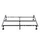 OSleep Brookside Adjustable Queen/ Full/ Twin Metal Bed Frame - Black Wheels