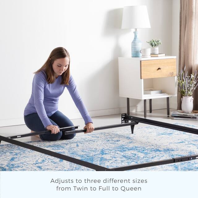OSleep Brookside Adjustable Queen/ Full/ Twin Metal Bed Frame