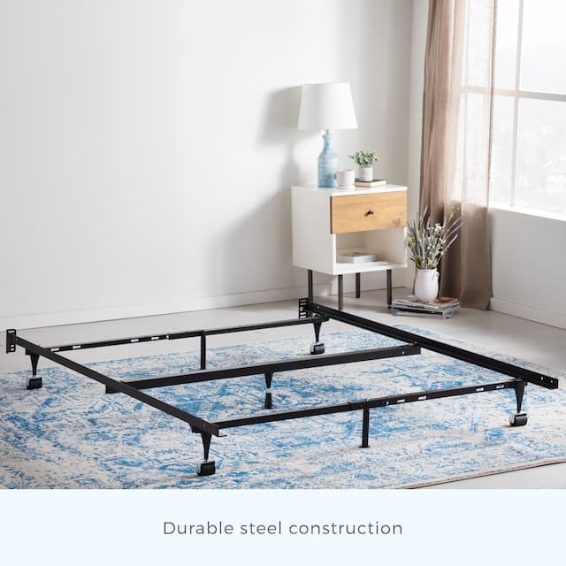 OSleep Brookside Adjustable Queen/ Full/ Twin Metal Bed Frame