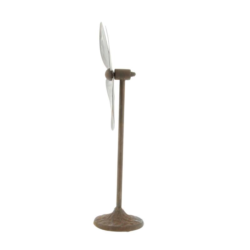 Grey Iron Industrial Sculpture (Set of 2) - 10 x 4 x 15