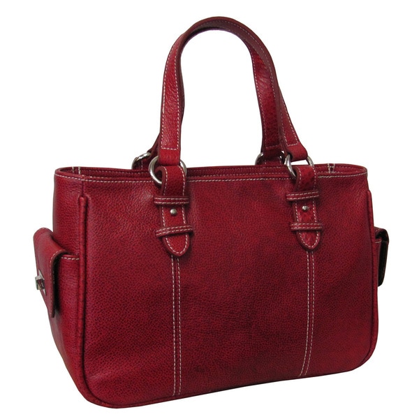 Shop Amerileather Women&#39;s Sophisticated Leather Shopper Tote Bag - On Sale - Overstock - 2101649