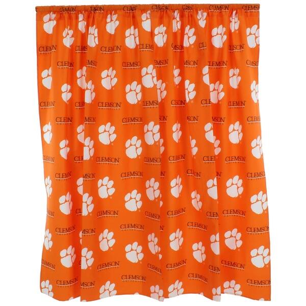 Shop Clemson Tigers 100 Cotton Curtain Panels Set Of 2 Free