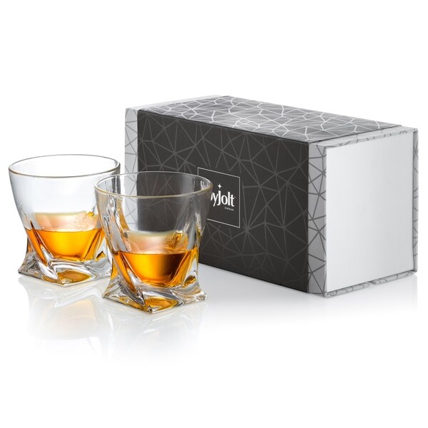 Shop JoyJolt Atlas Non-Leaded Crystal Old Fashioned Whiskey Glass, 10.8 ...