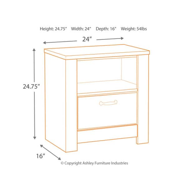 Bellaby Whitewash Nightstand - On Sale - Bed Bath & Beyond - 21018728